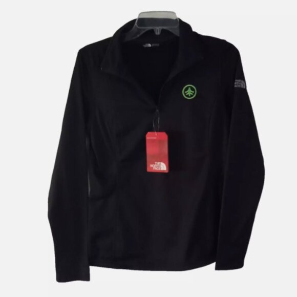 The North Face Women’s Jacket Sz S NWT Black Softshell 1/4 Zip Athletic Fit - Picture 1 of 13